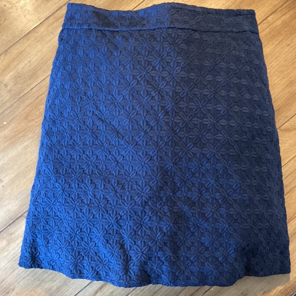 New with Tags Banana Republic Navy Blue Embroidered Skirt, Size 8P (J1016)
